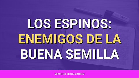 🌱 ️Los espinos: Enemigos de la buena semilla | Marcos 4:18-19