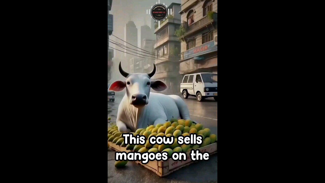 cow selling mangos 🥭