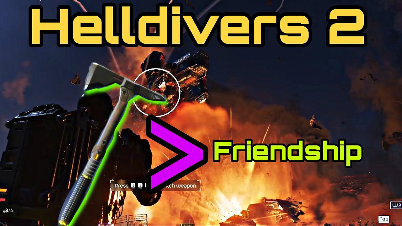 Friendly Tomahawk and the 3 Melee kills - Helldivers 2