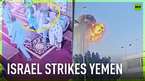 Moment WHO chief nearly killed by Israel in Yemen strike