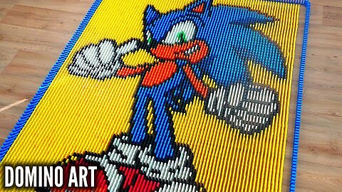 Sonic The Hedgehog MADE FROM 7,500 DOMINOES | Domino Art