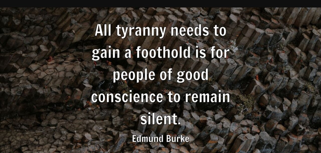 Silence leads to tyranny