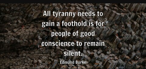 Silence leads to tyranny