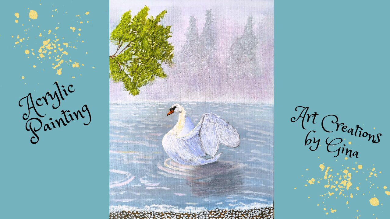 Painting an Enchanting Swan in a Foggy Landscape / Part 2