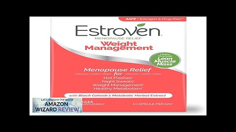 Estroven Weight Management for Menopause Relief 30 Ct. Clinically Proven Review