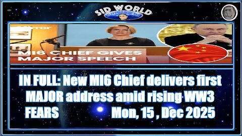 IN FULL_ New MI6 Chief delivers first MAJOR address amid rising WW3 FEARS