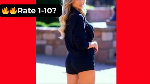 🔥 Rate Her Body in Black Shorts & Long Black Boots 1-10? 😍 Supermodel 4K