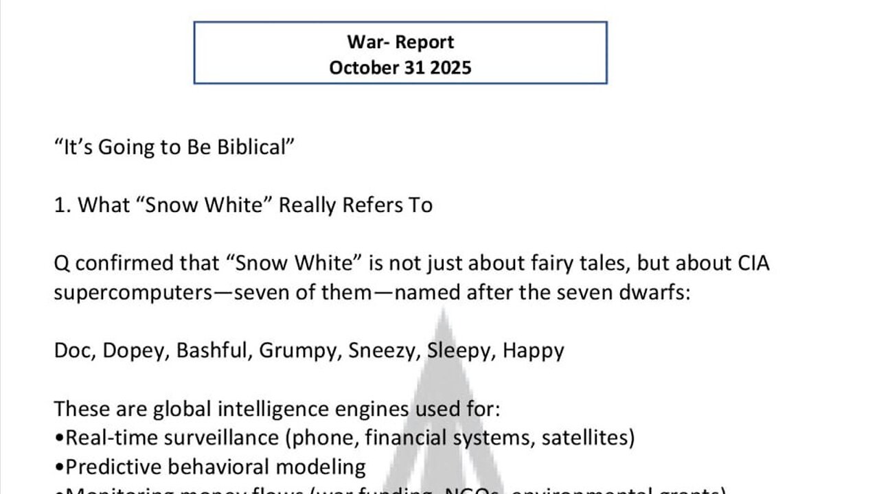 WAR REPORT - OCT 31 2025 - IT'S GOING TO BE BIBLICAL