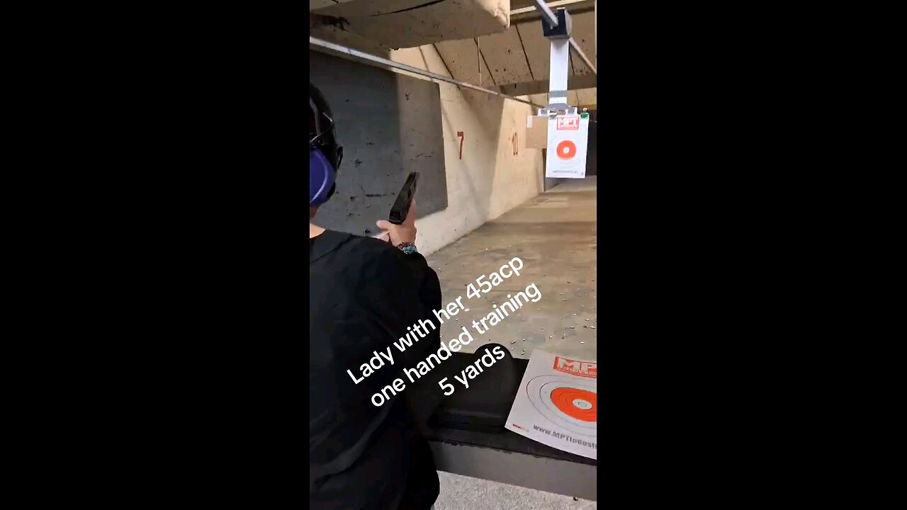 One handed range training, 45acp