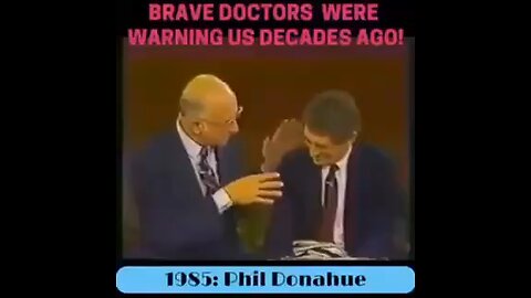 Doctor warning of vaccines on a 1985 Phil Donahue episode
