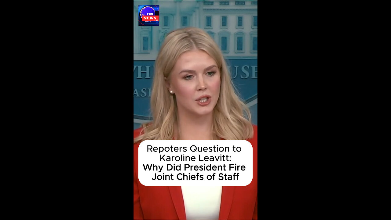 Why Did President Trump Fire the Joint Chiefs of Staff? | White House Press Briefing!