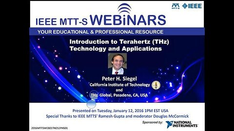 Introduction To Terahertz (THz) Technology And Applications: IEEE Theory And Technology Science
