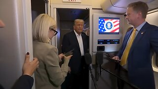 President Trump Gaggles with the Press on Air Force One, Oct. 13, 2025