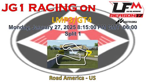 JG1 RACING on LFM - LMP3_GT4 - Road America - US - Split 1