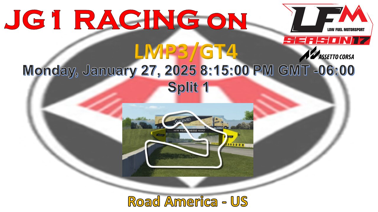 JG1 RACING on LFM - LMP3_GT4 - Road America - US - Split 1