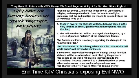 They Have No Future with NWO, Unless We Stand Together & Fight for Our God Given Rights!!!