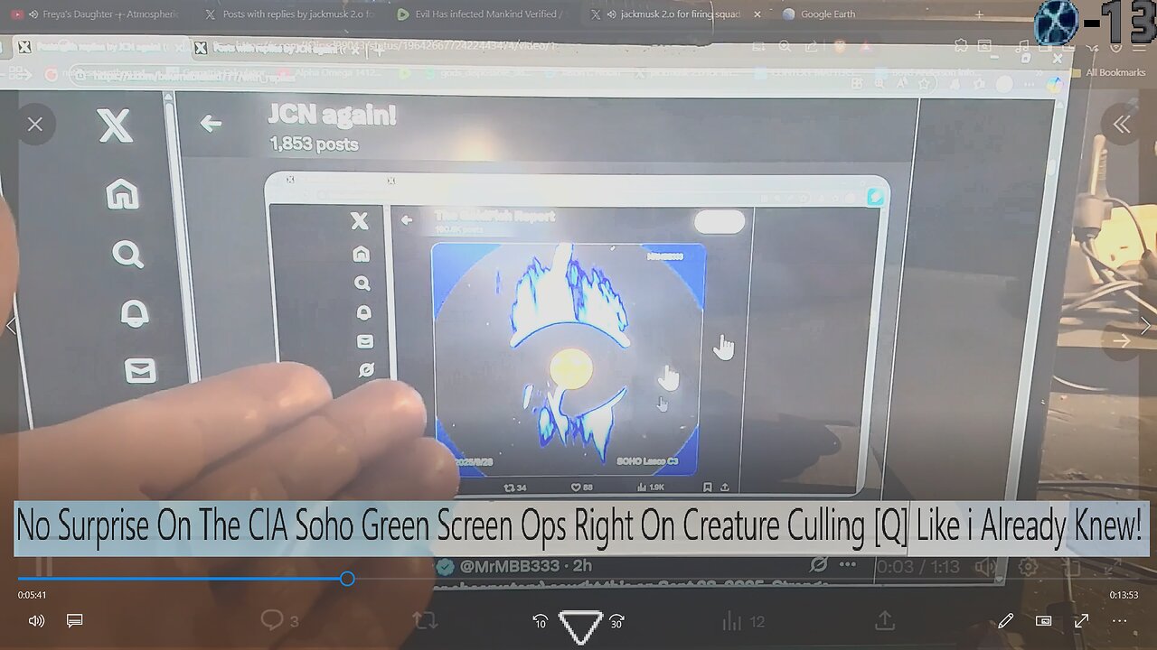 No Surprise On The CIA Soho Green Screen Ops Right On Creature Culling [Q] Like i Already Knew!
