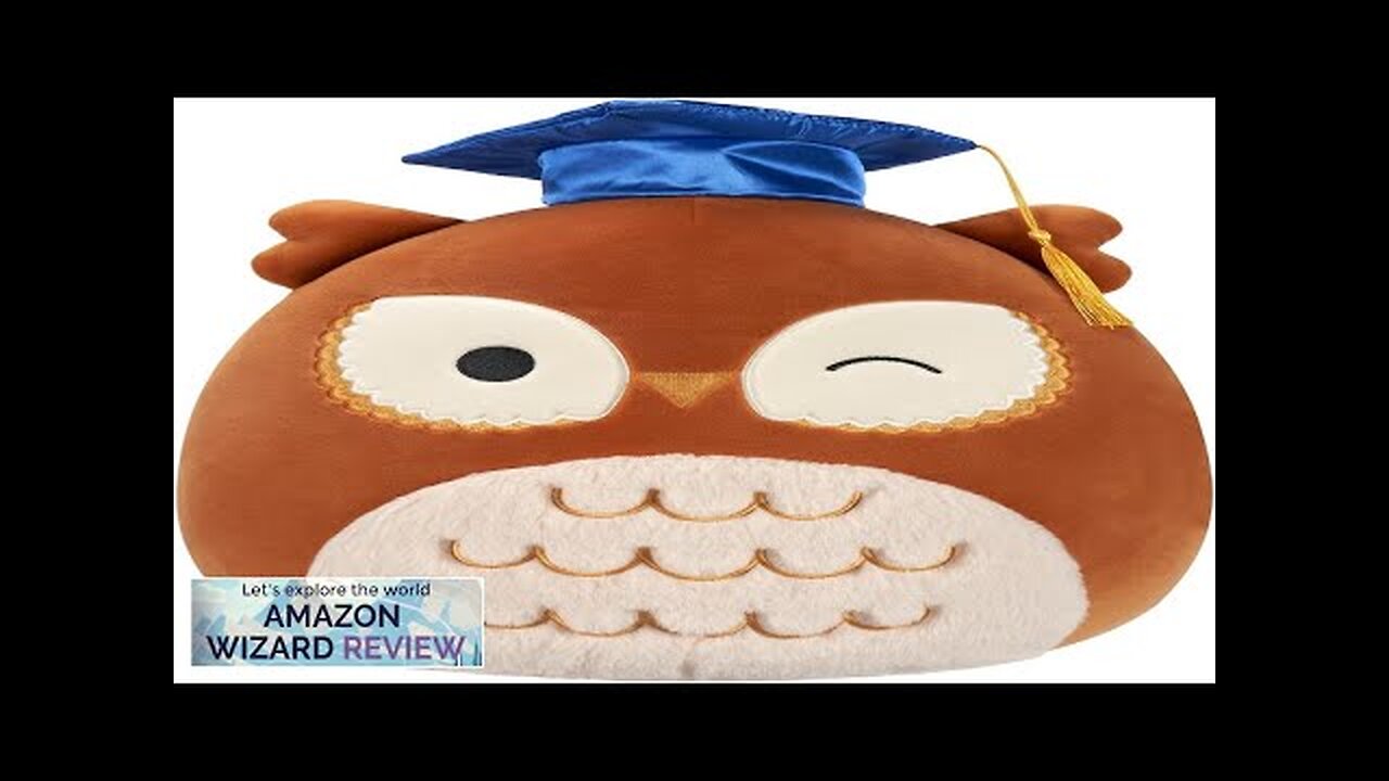 Squishmallows Original 12-Inch Arella Brown Owl with Graduation Cap Official Jazwares Review