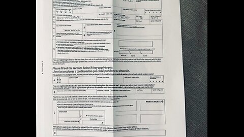 The document was a pre filled voter registration form