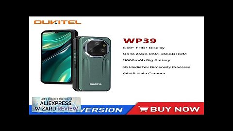 New Oukitel WP39 Rugged 5G Smartphone 24GB(6+18)+256GB 6.60Inch FHD+ 64MP Camera 11000mAh Review