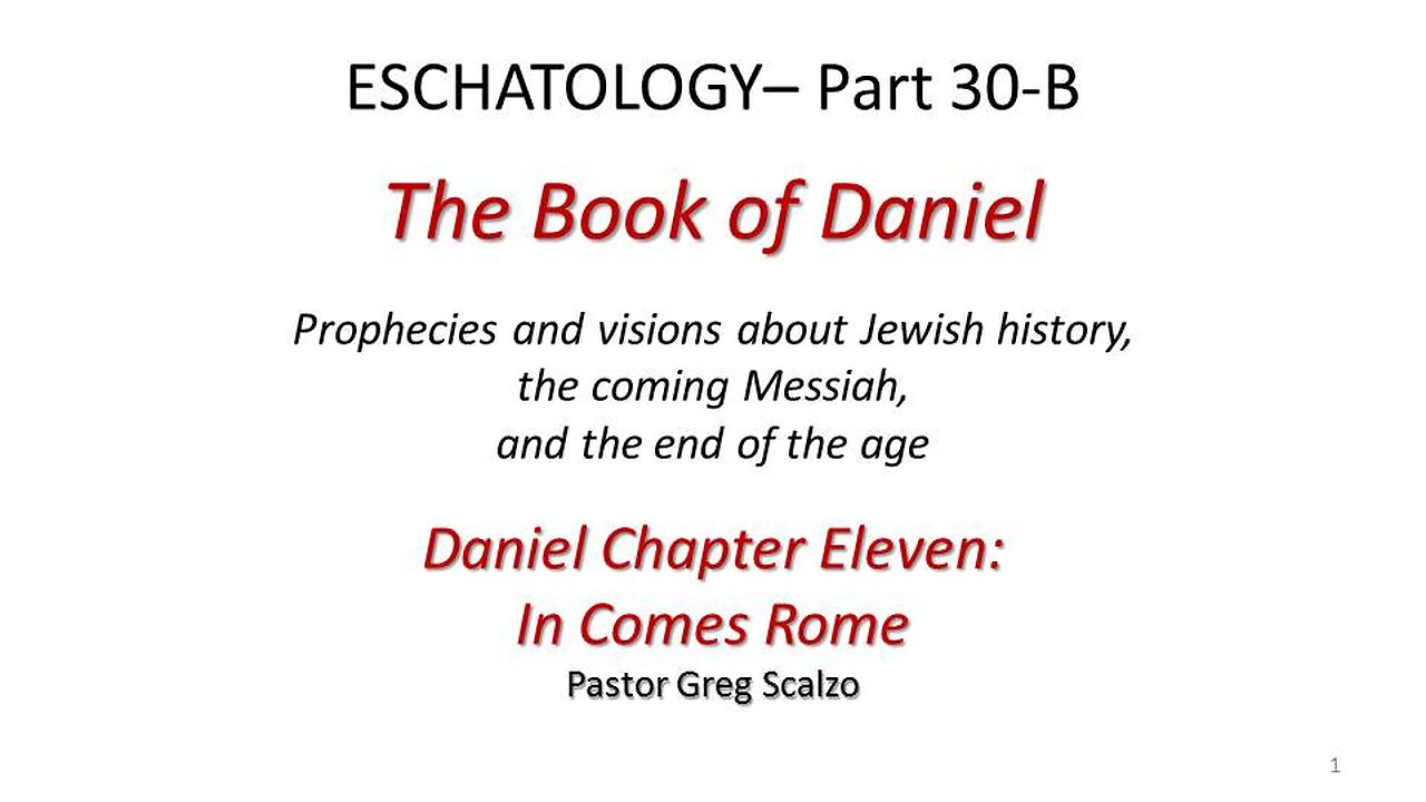 1/4/26 Eschatology part 30-B