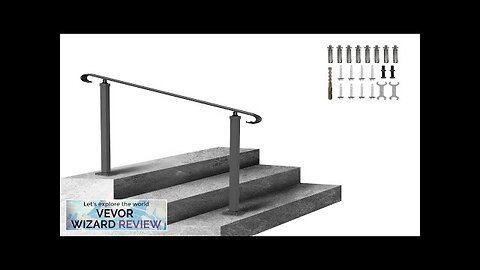 VEVOR Handrails for Outdoor Steps Fit 1-3 Steps Wrought Iron Handrail Outdoor Review