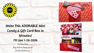 Cute Mini Candy/Gift Card Box with Belly Band – Made with Love DSP + Bubble Bath