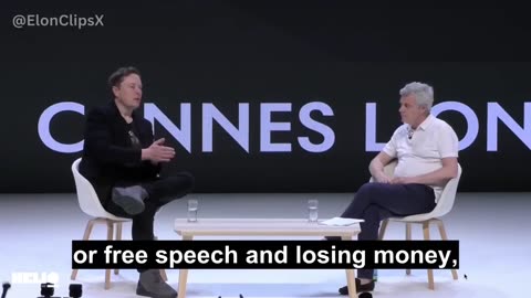 Elon Musk: “We're going to support free speech rather than agree to be censored for money.”