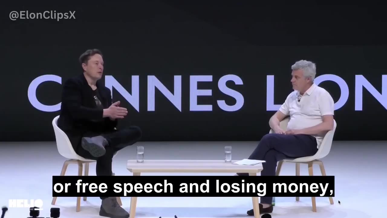 Elon Musk: “We're going to support free speech rather than agree to be censored for money.”