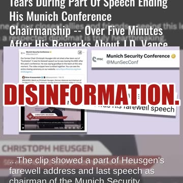 Fact Check: Edited Clip Shows Diplomat Crying After Speech Ending Chairmanship -- Not Over JD Vance