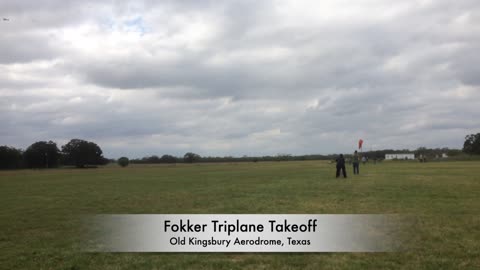 Fokker Triplane Takeoff - Flying Warbirds