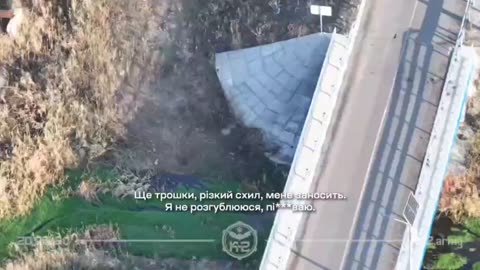 Incredible Video of a Ukrainian RC Drone Stalking Russian Infantry Group
