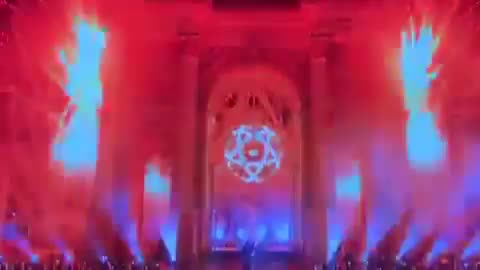 A SATANIC PENTACLE FOR THE OPENING OF THE MILAN OLYMPICS