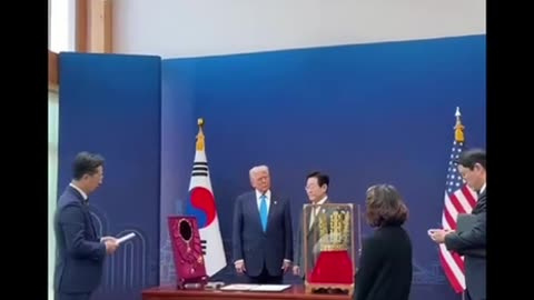 South Korea - President Trump receives the Grand Order of Mugunghwa