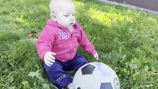 Baby Kayla Has a Runny Nose 🤧 Still Playing Soccer Outside With Mommy!