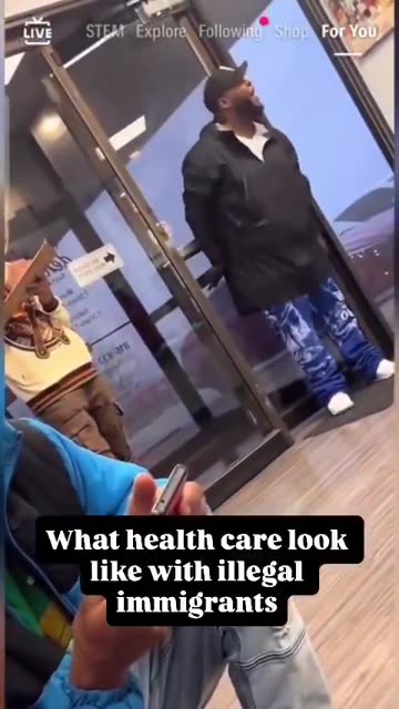Man loses it when this healthcare worker tells him to wait outside the office is full of illegals