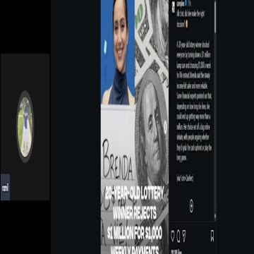 Lottery Winner Takes $1,000 a week for life instead of $1 Million Lump Sum