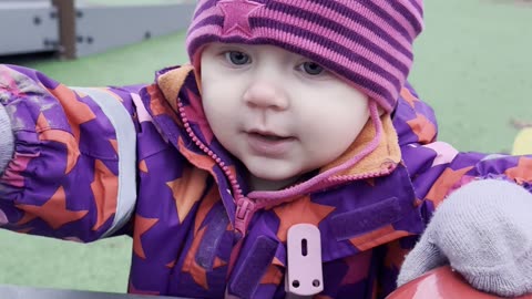 Baby Kayla Playing Drums at the Playground 🥁