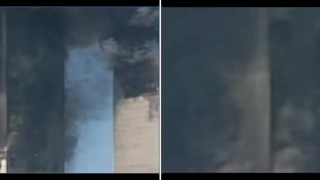 911 South Tower Demoiltion Upper Floor Flashes North East Corner