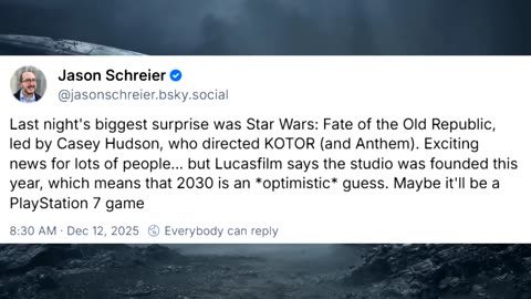 Star Wars Fate of the Old Republic on PS7!?