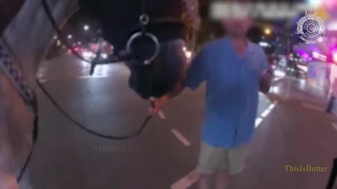 Bodycam captures two horses being injured when a motorcyclist crashes into them