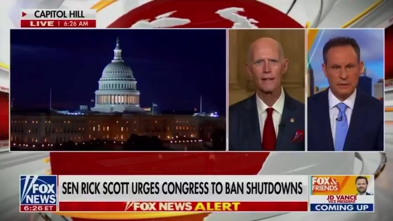 Sen. Rick Scott is now working to SUSPEND all paychecks for members of Congress