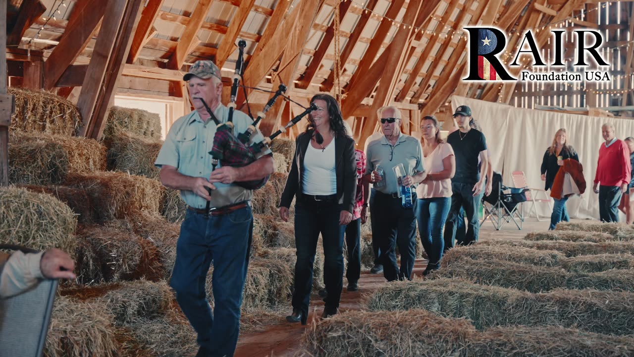 Helen Grus gets piped in