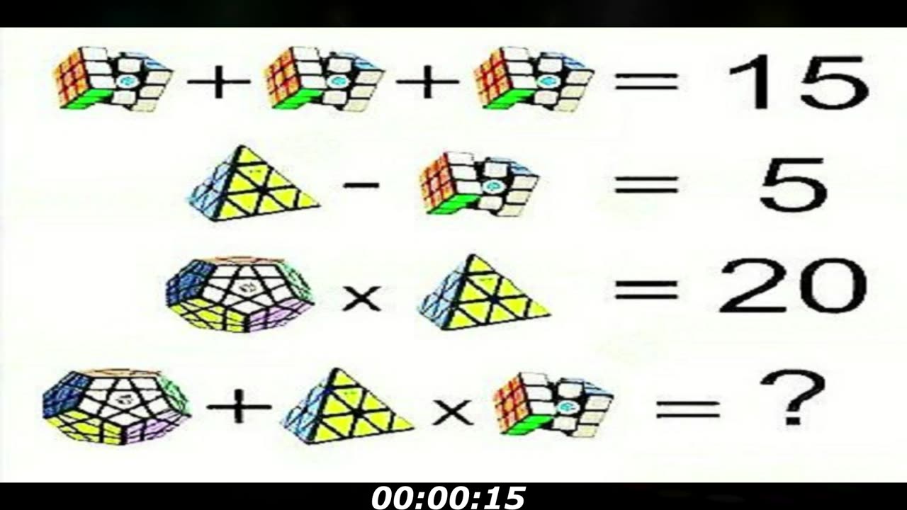 Magic cube and triangles puzzle: Magic cubes and triangles, if you can find the result, let me know!