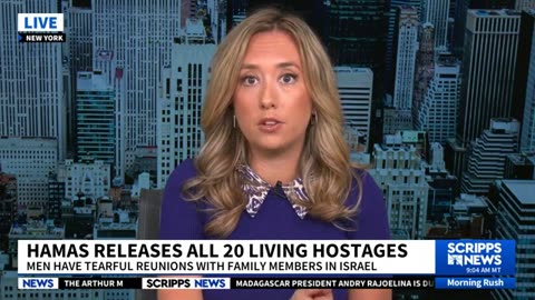 Footage of released hostages reuniting with family