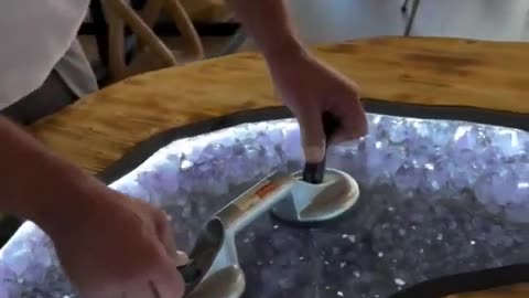 🧠✨ Amethyst Geode Carved in a Table! | FeedMyCuriosity