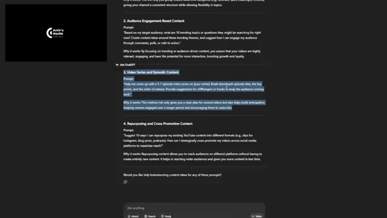 ChatGPT Prompts to Make Money Online (Digital Marketing SEO YouTube)