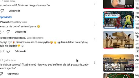 Owieczki drogowe - rowerzysta nie umie zmieniać pasa i wymusza, manewr wyprzedzania