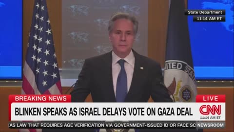 LISTEN: SOS Blinken's Press Briefing Interrupted By Anti-Zionist