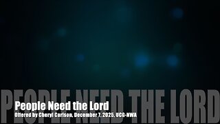 People Need the Lord, by Cheryl Carlson